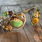African Opal, tiger eye, Aberdeen, volcano rock ￼Bracelet: ￼