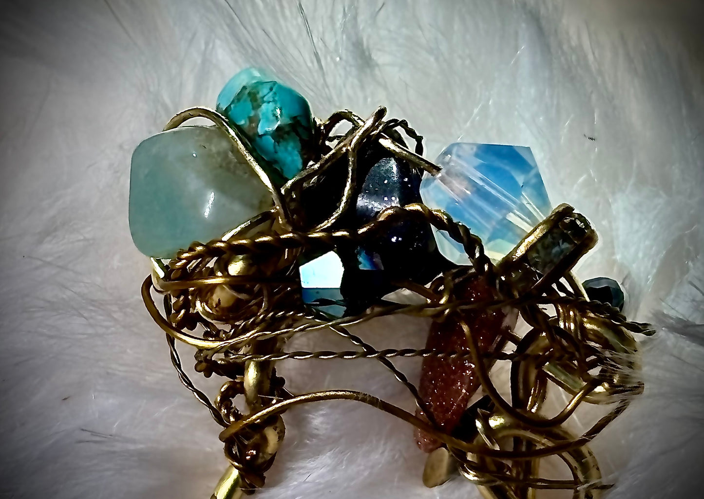 Gemstone ring: ￼Mermaid treasure