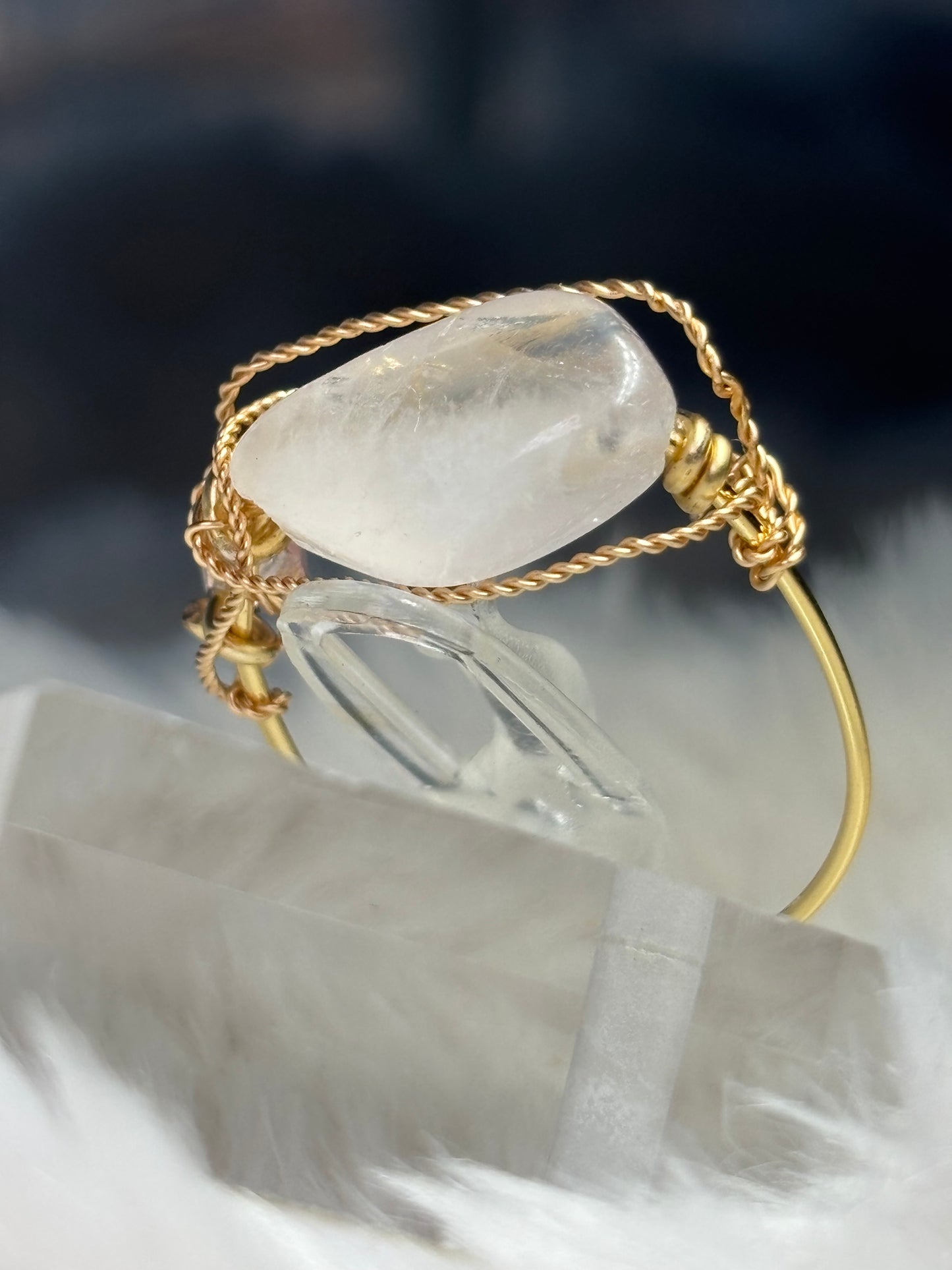 Rose quartz ring: pure princess ￼