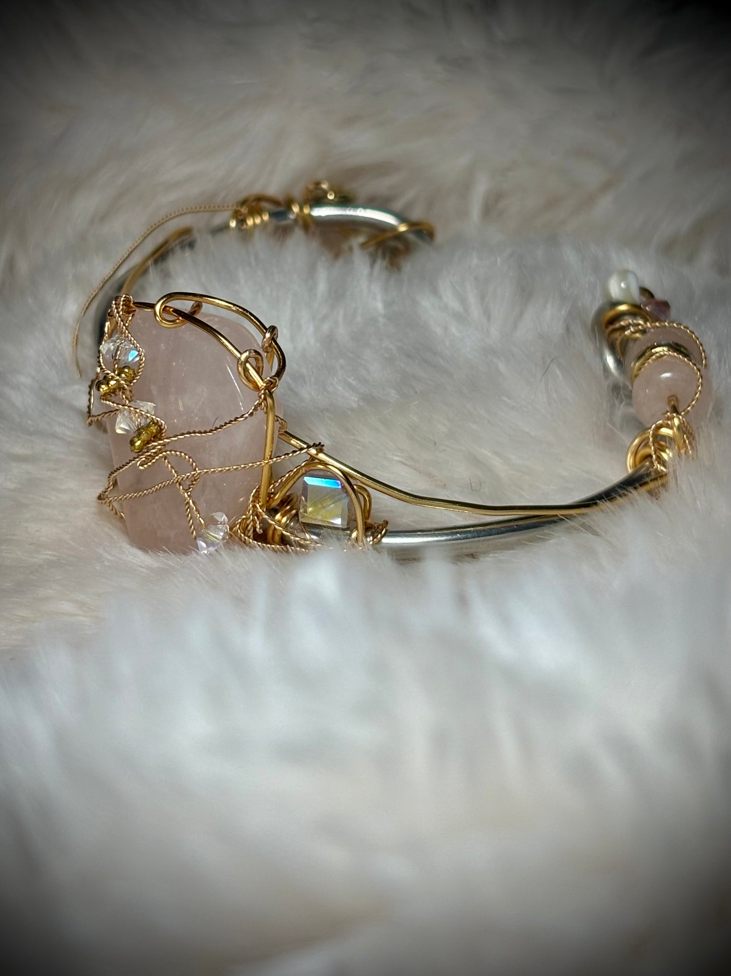 Rose Quartz Bracelet: Crown of the Rose Court