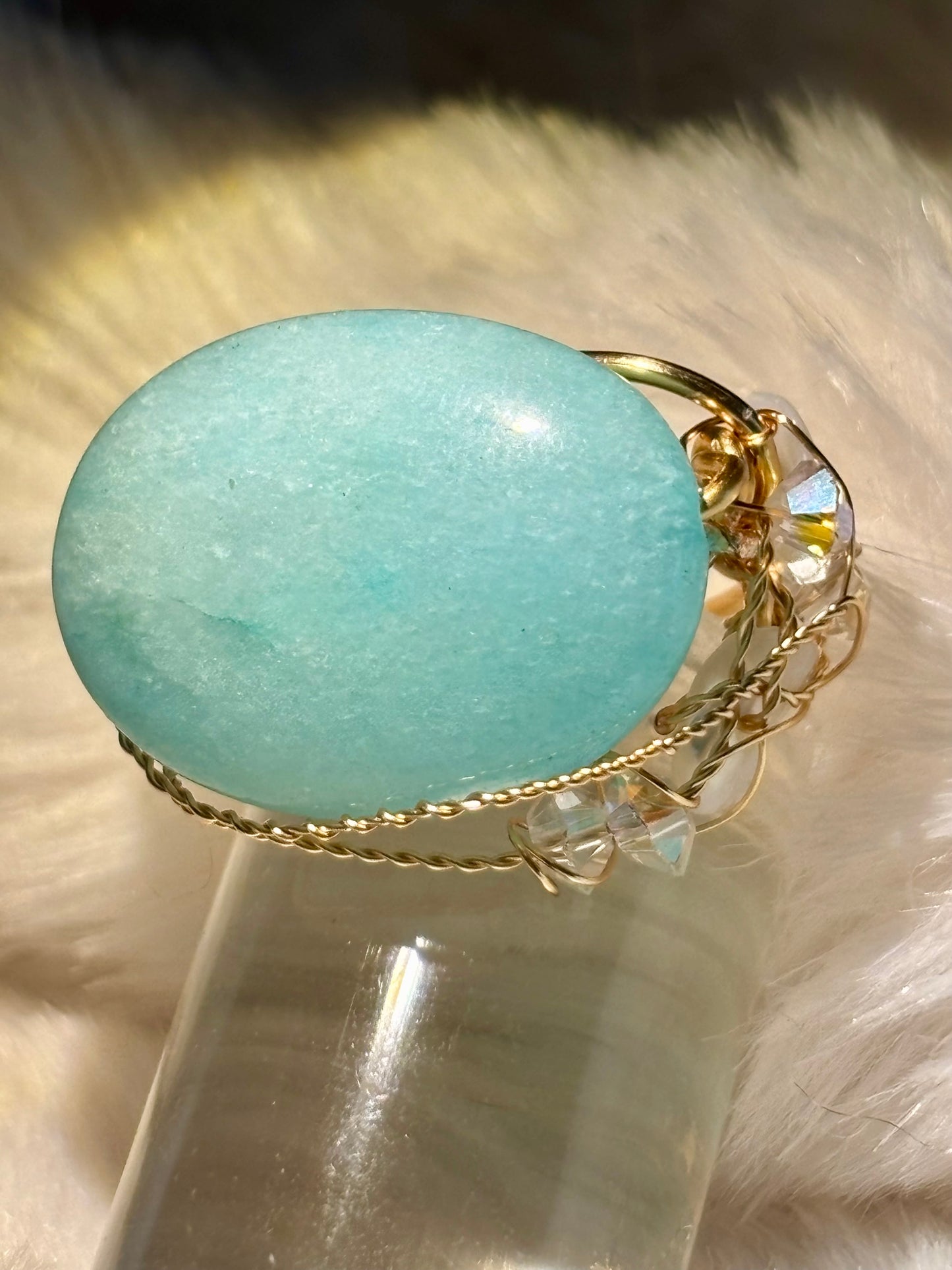 Larimar Ring: tranquil waters ￼