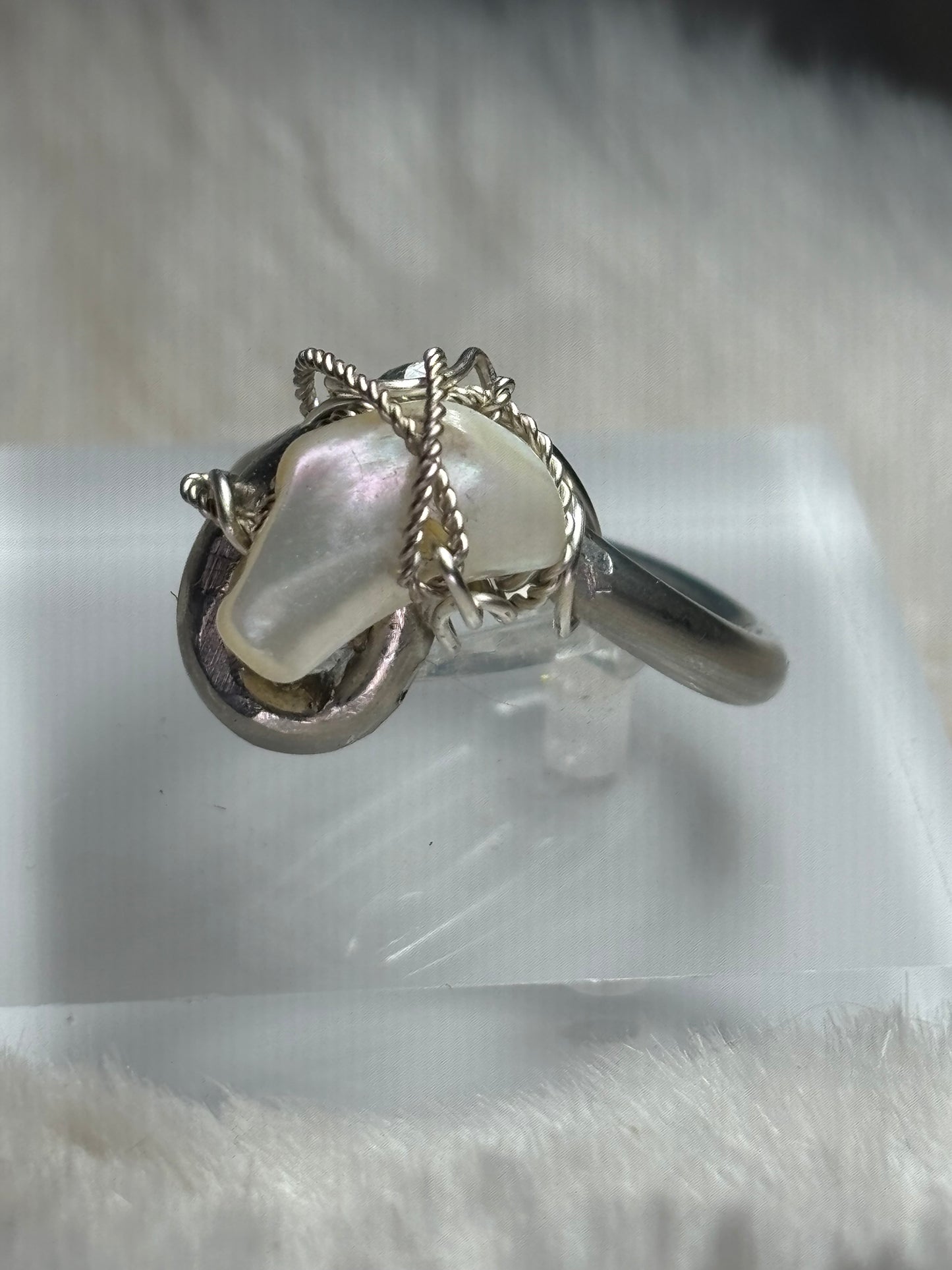 Mother of Pearl, ring: ocean keepsake ￼