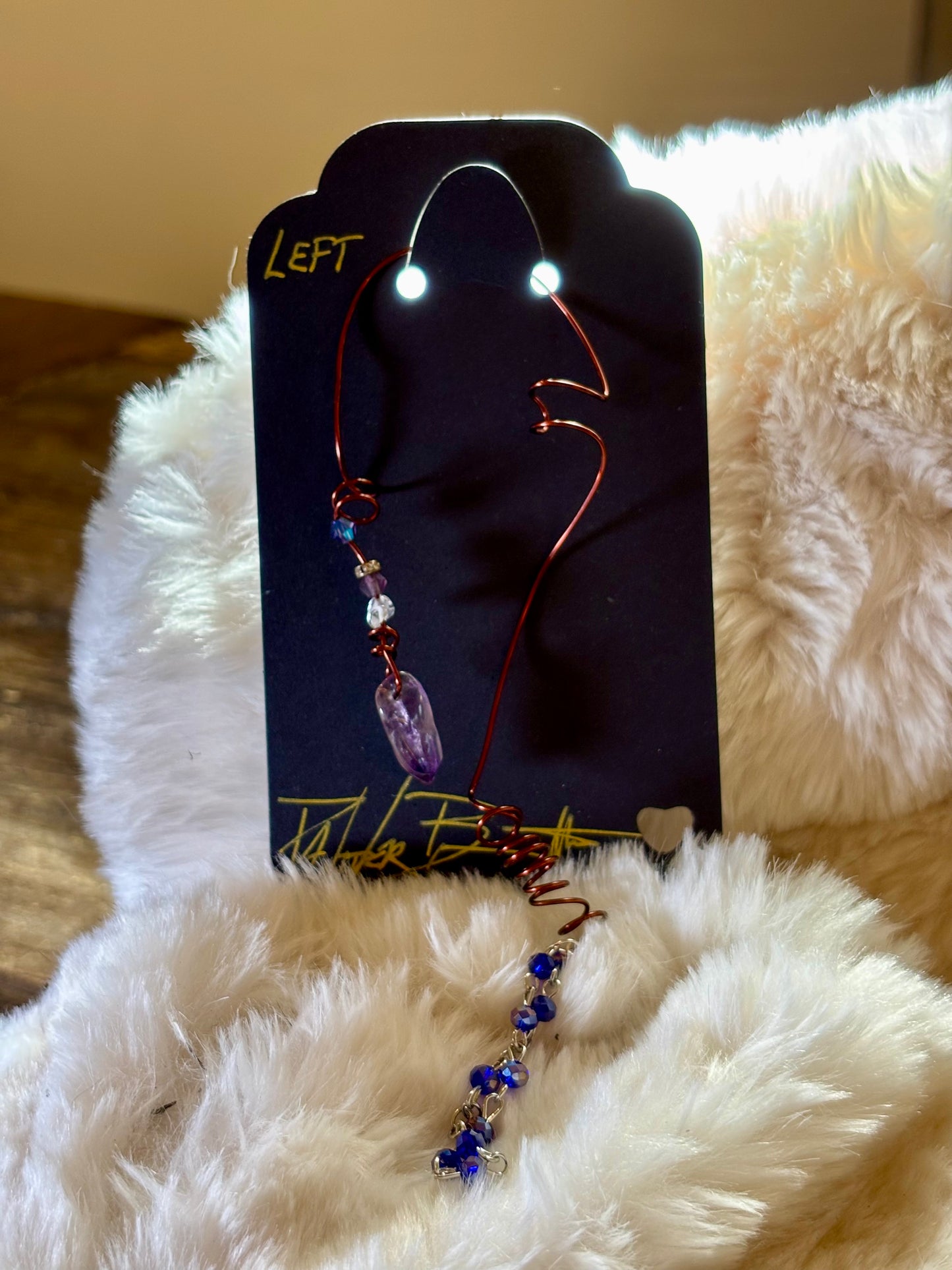 Vow of the Amethyst Guardian: Left Earcuff