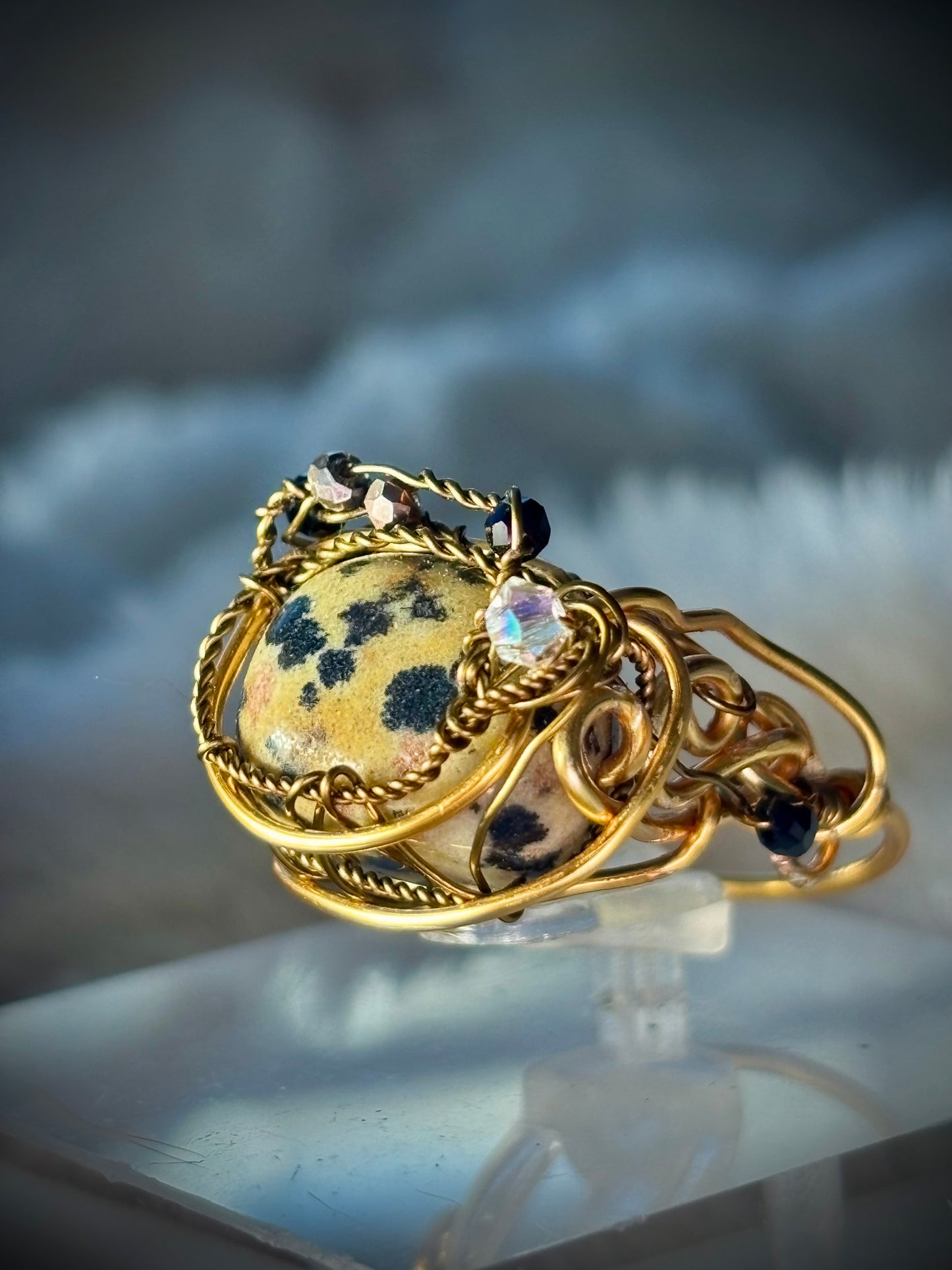 Dalmatian Jasper ring: loyalty ￼