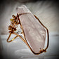 Rose quartz ring: pink rose petal ￼