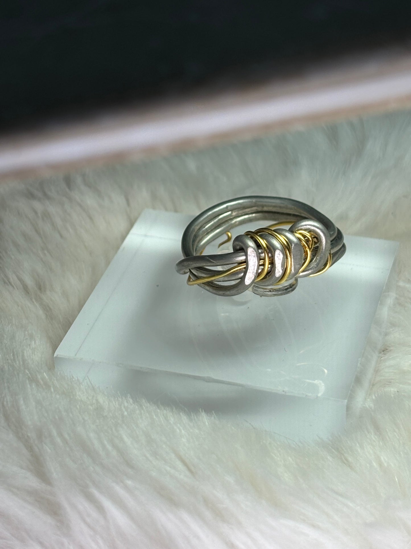 Silver and gold ring: ￼the circle