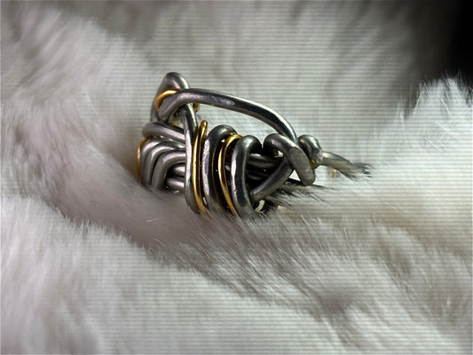 Silver and gold ring: circle of the unbroken promise