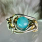 Aqua￼Amazonite and silver ring: ￼ my peace protects me ￼