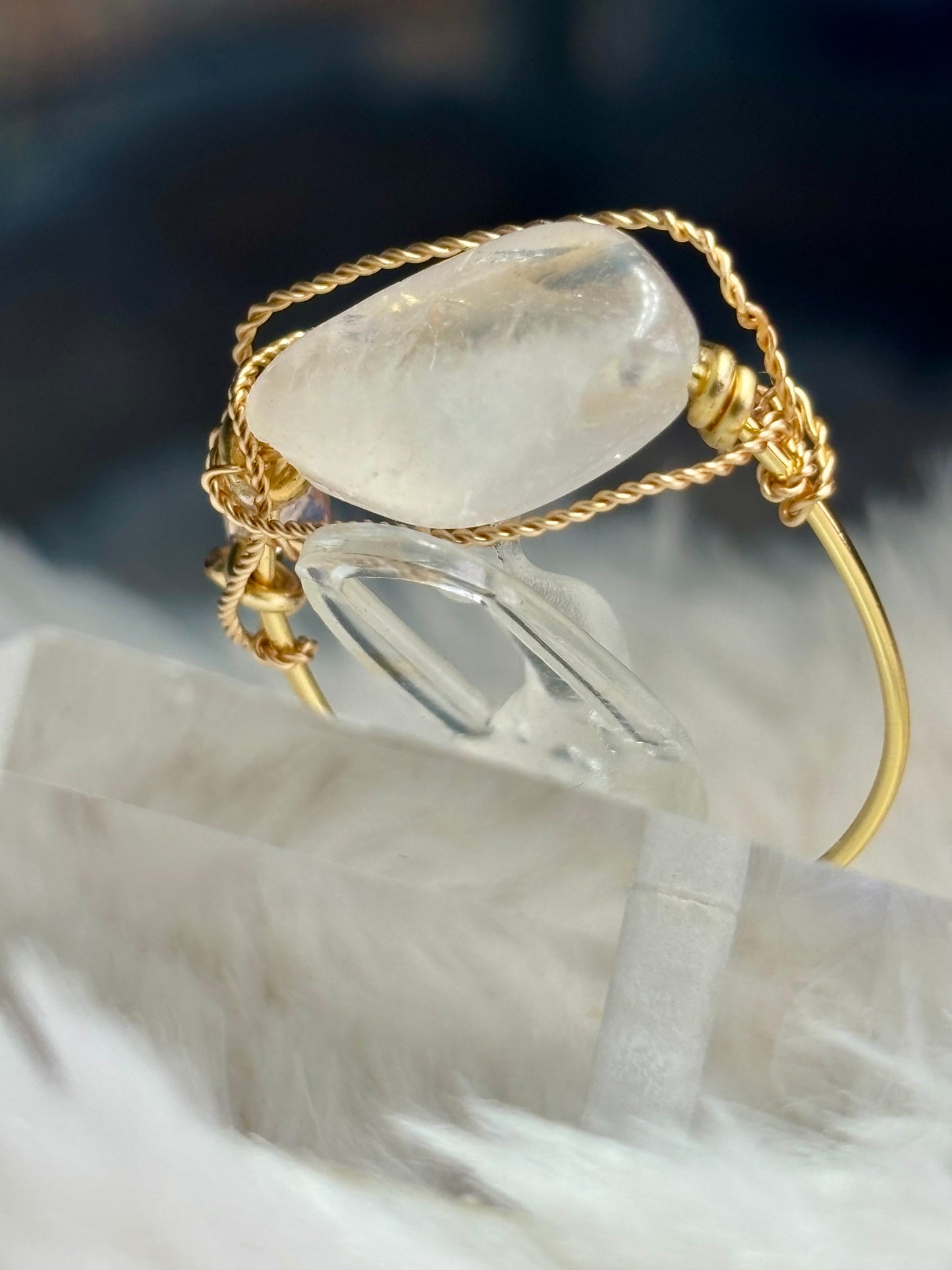 Rose quartz ring: pure princess ￼