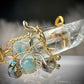 Blue quartz crystal ring a radiated ￼