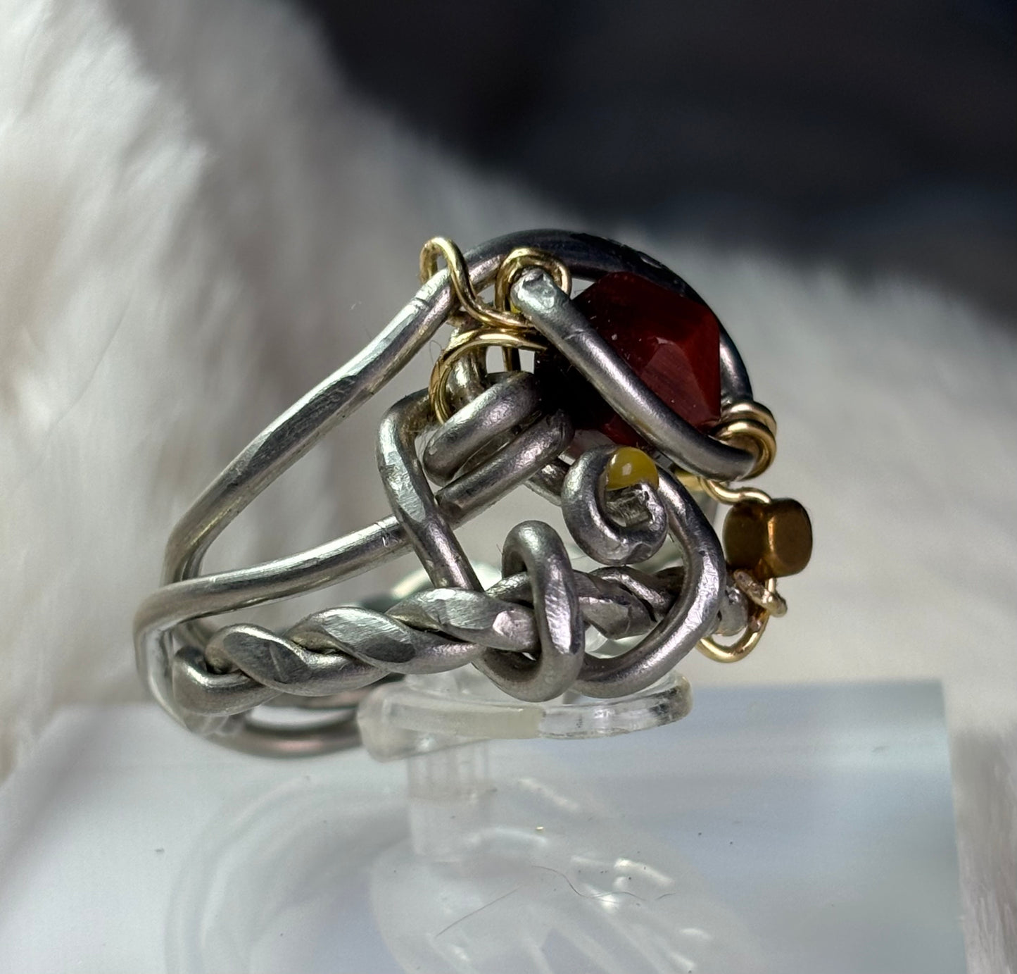 Tiger eye and silver ring:     ￼Tribal Royalty