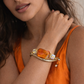 Carnelian Bracelet: Golden Focus