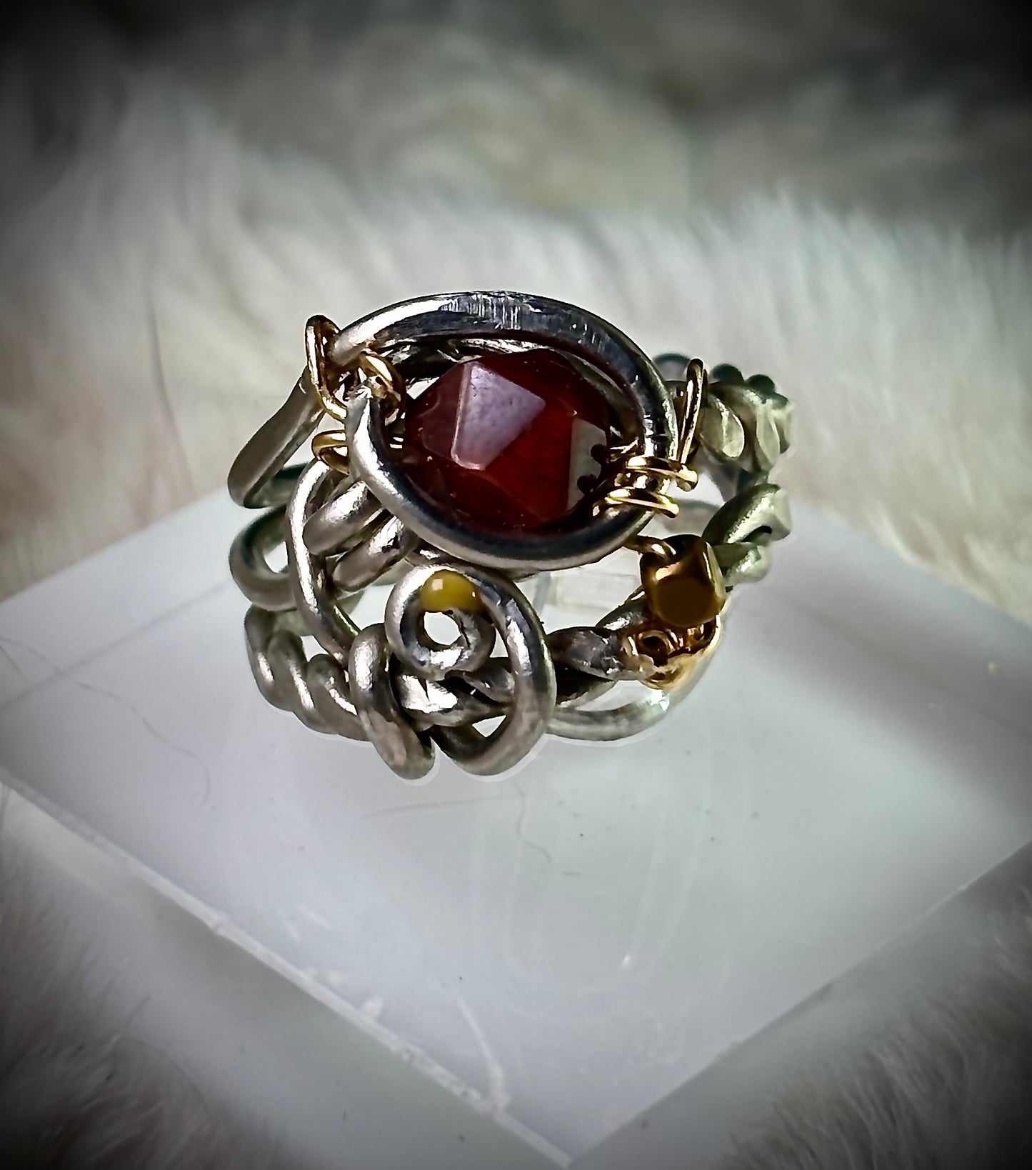 Tiger eye and silver ring:     ￼Tribal Royalty