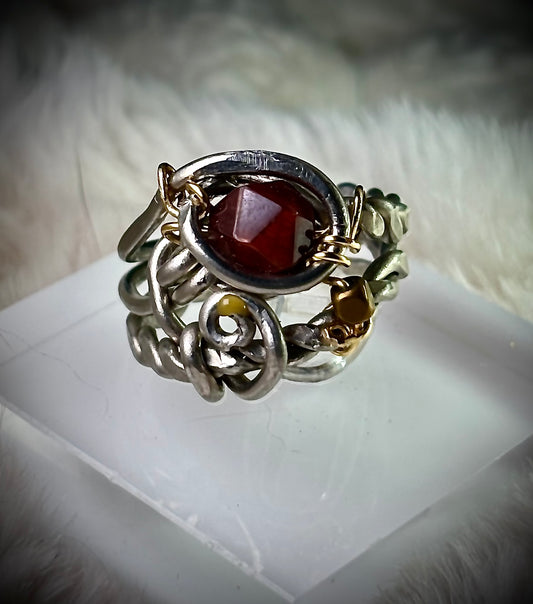 Tiger eye and silver ring:     ￼Tribal Royalty