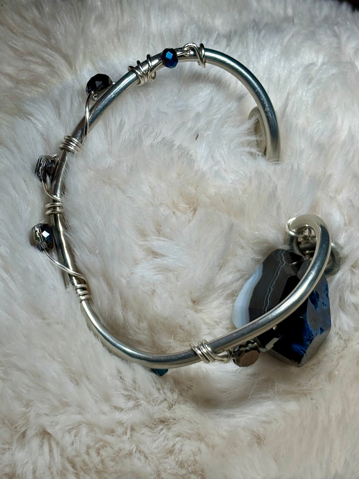 Blue banded agate: Earth Anchor, ￼￼