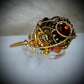 Amber firelight