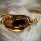 AURORA-COATED HEMATITE: in bronze and gold ring ￼