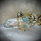 Blue quartz crystal ring a radiated ￼