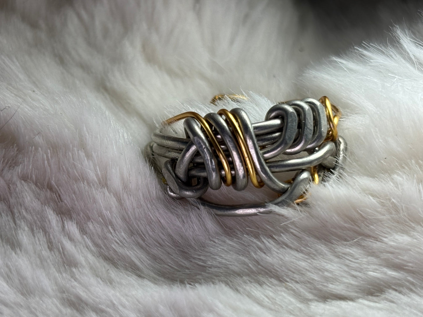 Silver and gold ring: circle of the unbroken promise