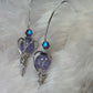 Dream Heart: violet￼lepidolite earrings ￼