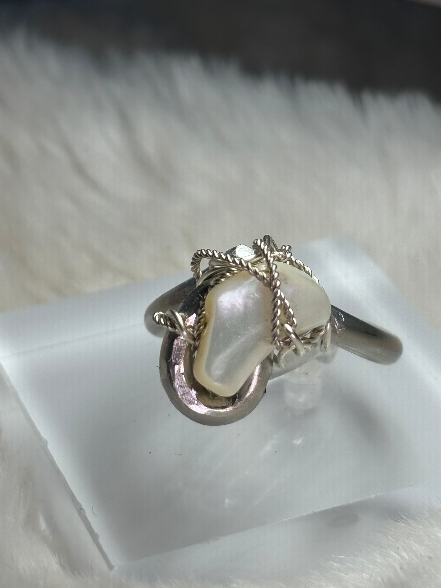 Mother of Pearl, ring: ocean keepsake ￼