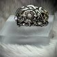 Diamond rhinestone, silver ring: powerful