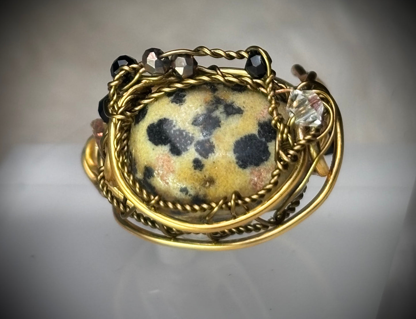 Dalmatian Jasper ring: loyalty ￼