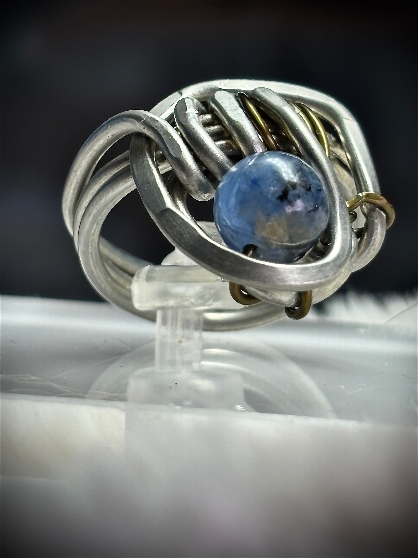 Blue Kyanite and Silver Ring:￼The Stabilizer