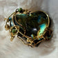 Labradorite heart ring: Knowing￼