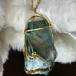 Sacred Shield of Madagascar Collection: The Glow of the Ocean-￼Rare Sea Agate pendant from Madagascar