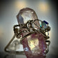 Pink crystal ring: delicate Grace