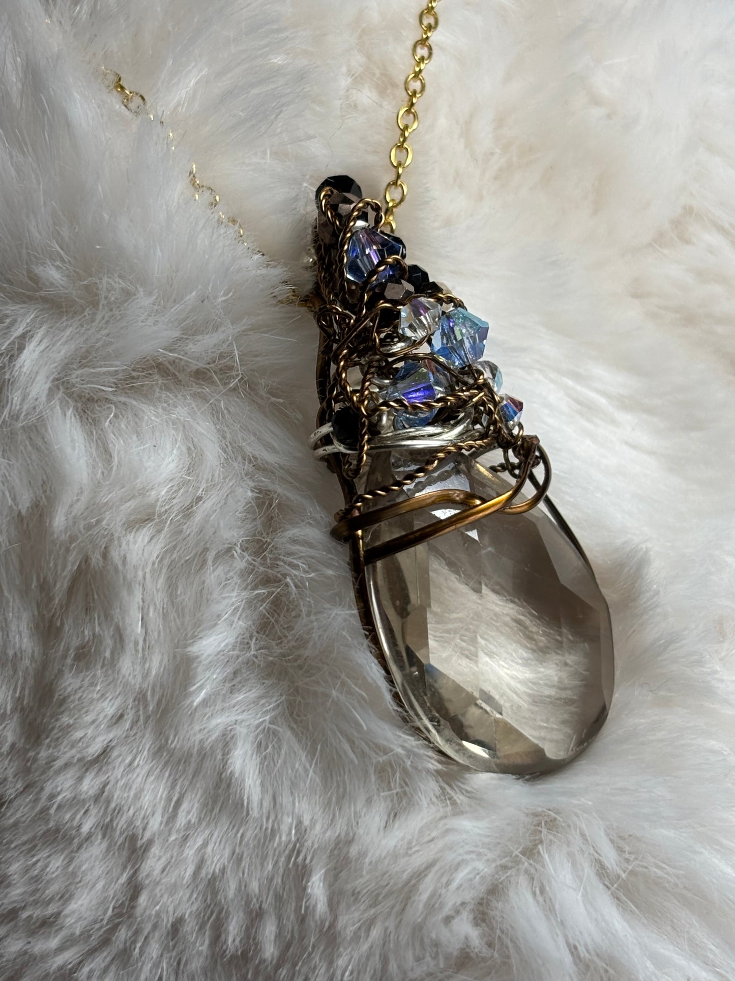 Smoky Glamour Elegance: smoky quartz pendant