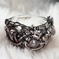 Diamond rhinestone, silver ring: powerful