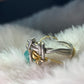 Aqua￼Amazonite and silver ring: ￼ my peace protects me ￼