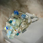 Aqua crystal ring: shard of the sea