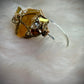 Amber and Opal ring: ancient fire