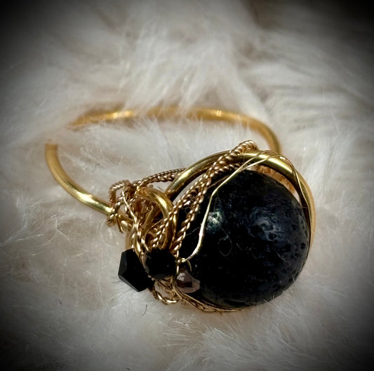 Lava tribal royal ring