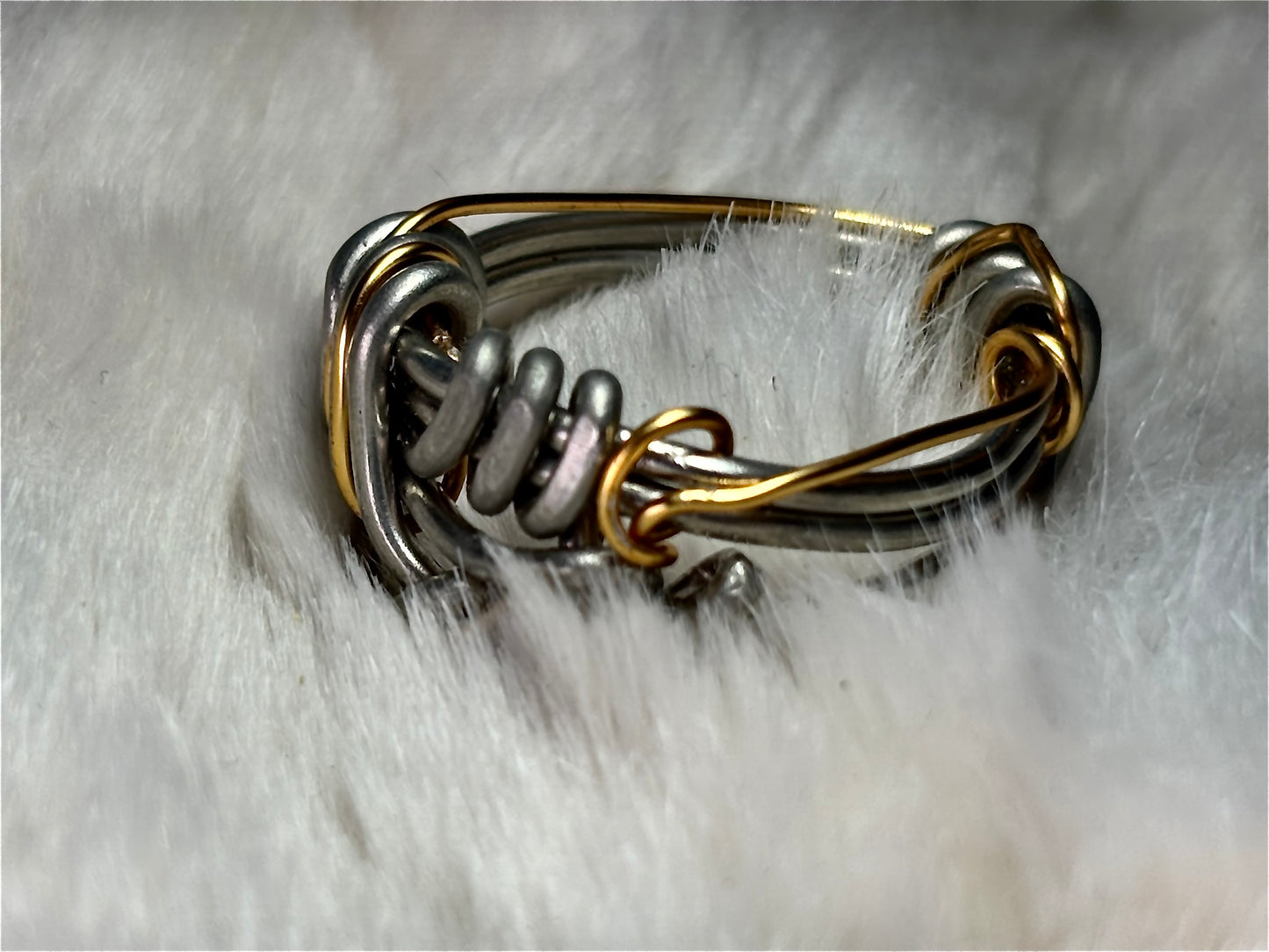 Silver and gold ring: circle of the unbroken promise