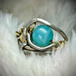 Aqua￼Amazonite and silver ring: ￼ my peace protects me ￼
