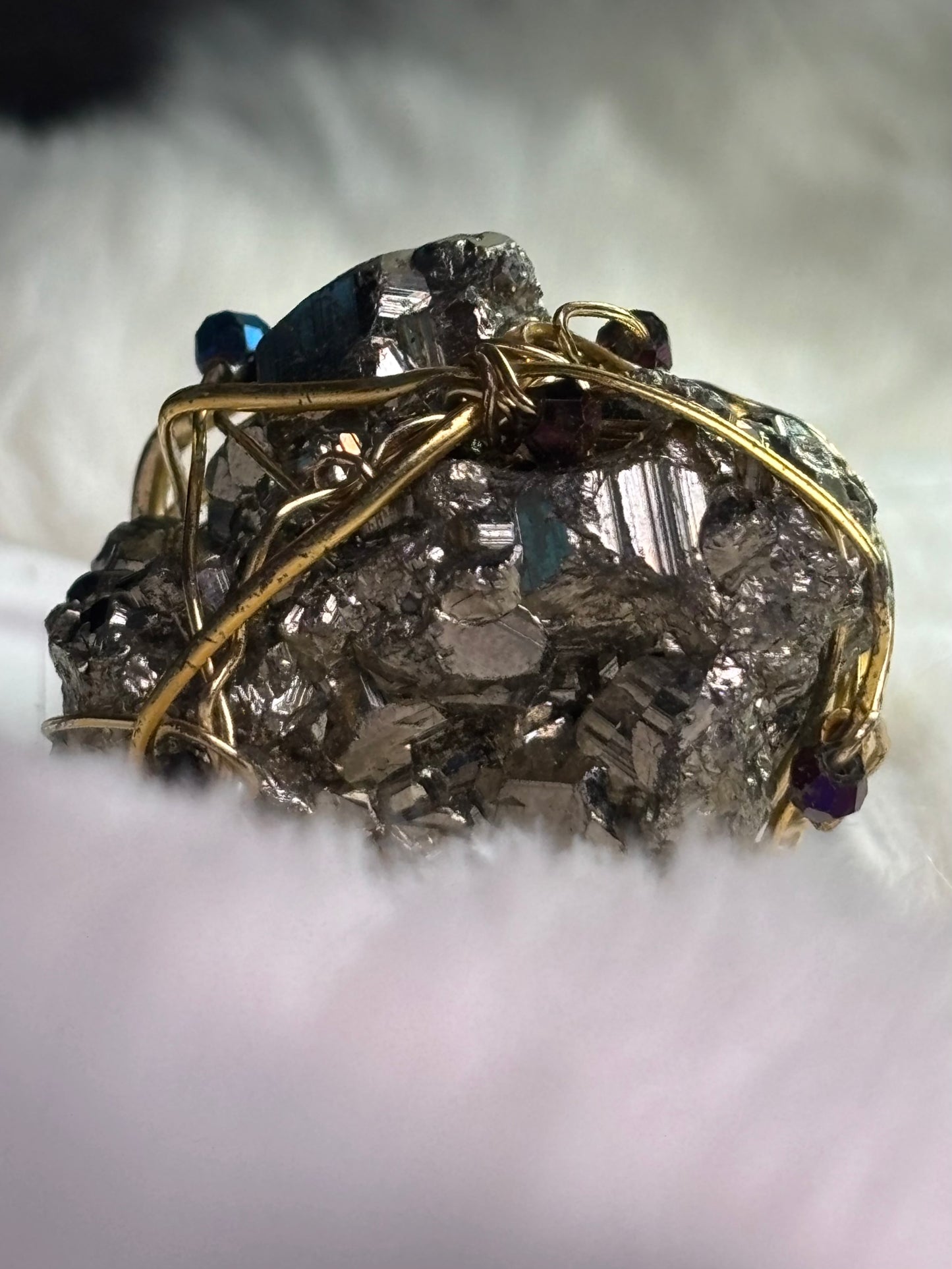 Gold Pyrite Ring