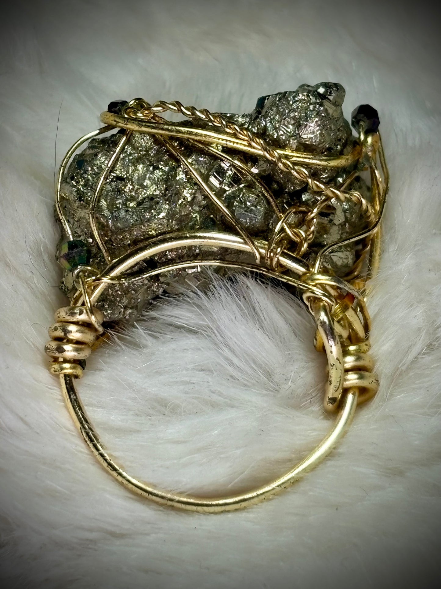 Gold Pyrite Ring