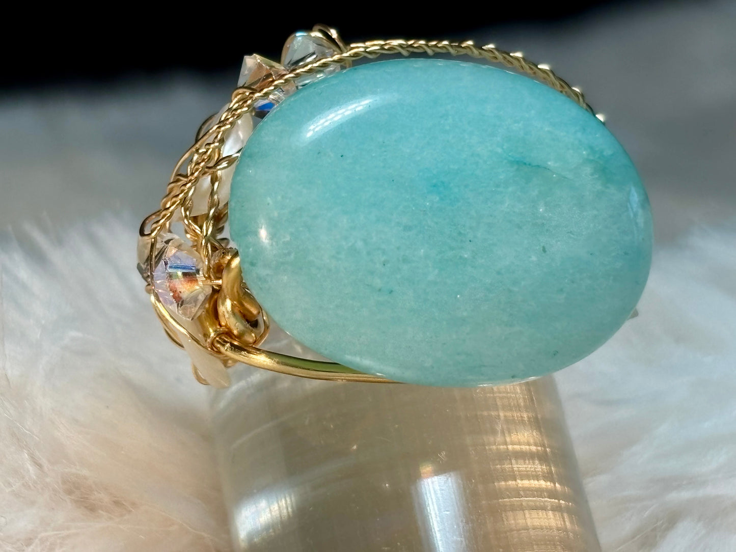 Larimar Ring: tranquil waters ￼