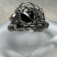 Black Onyx and Argentinian, silver ring: ￼ commanding strength