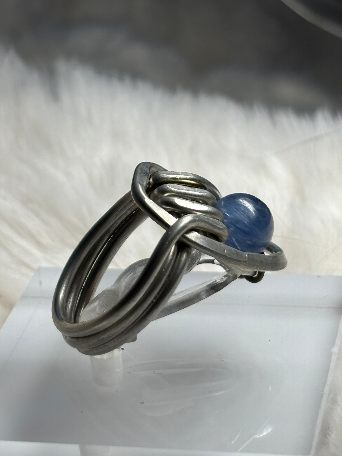 Blue Kyanite and Silver Ring:￼The Stabilizer