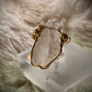 Rose quartz ring: pink rose petal ￼