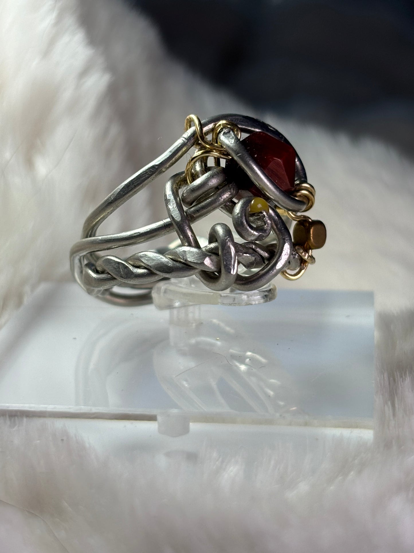 Tiger eye and silver ring:     ￼Tribal Royalty