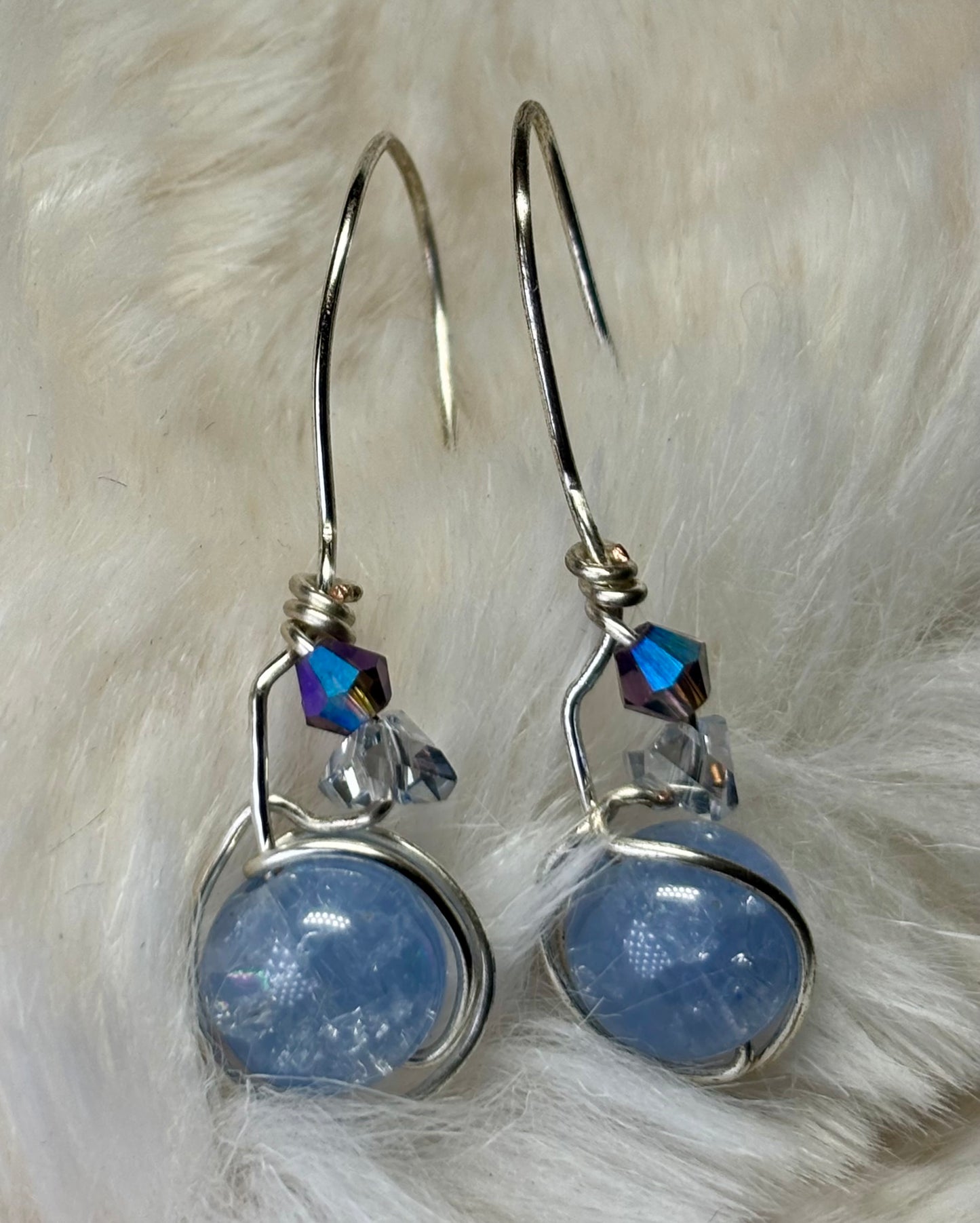 Quiet Sky: Blue Lepidolite Earrings