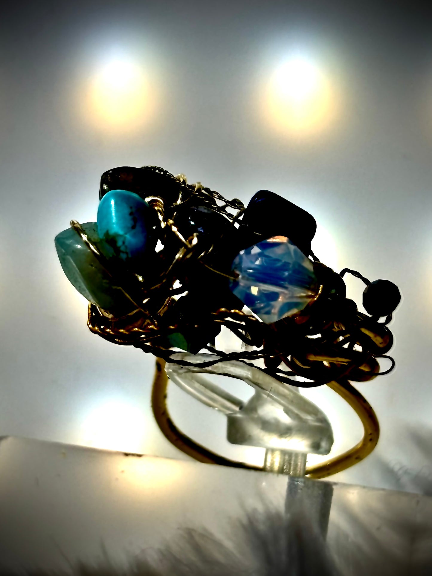 Gemstone ring: ￼Mermaid treasure