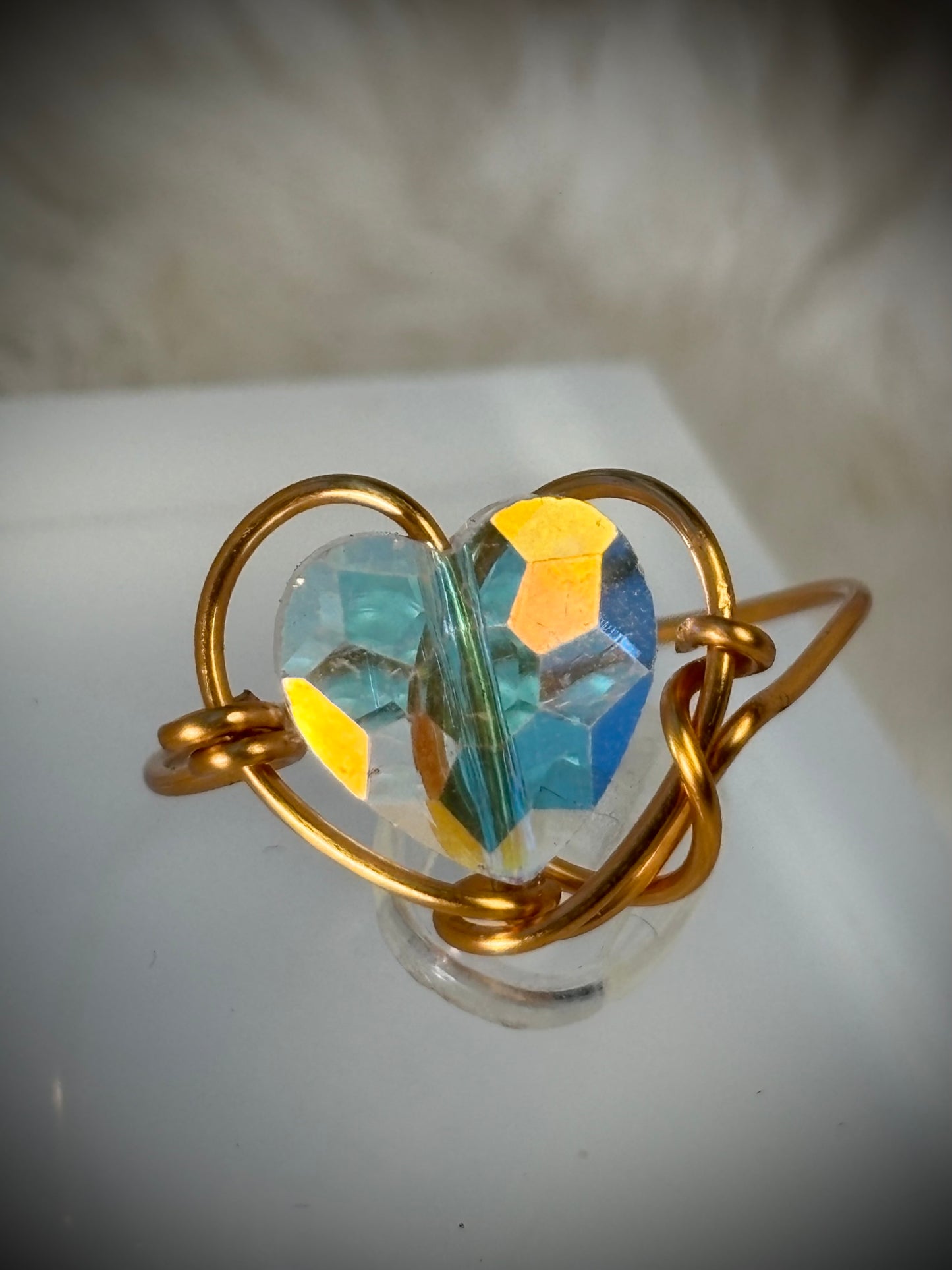 Follow Your Dreams: crystal heart ring ￼