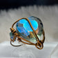 Crystal green heart ring